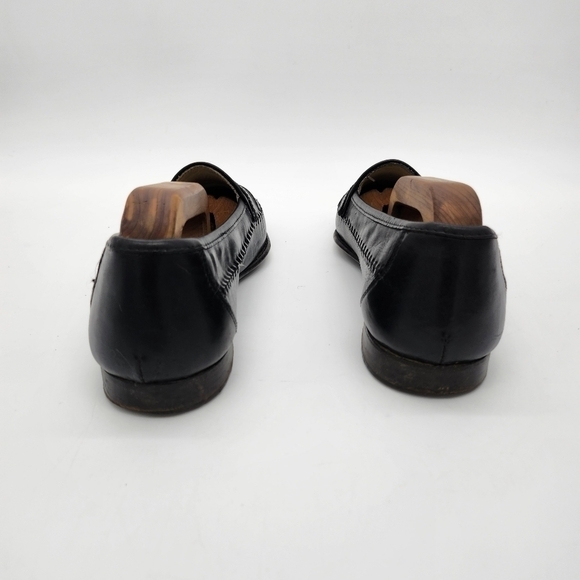 Bostonian Shoes Men 10 M Florentine Tassle Loafer Slip On Dress Black Leather - Picture 4 of 16